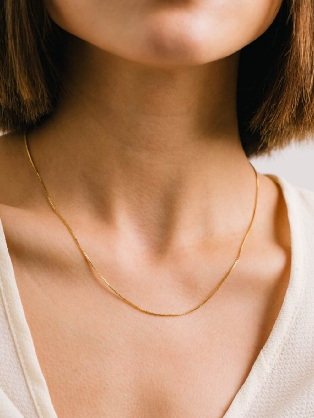Box Chain Necklace - Gold
